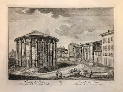 Parboni Achille (1783-1841) Tempio di Vesta 1830 ca. Roma